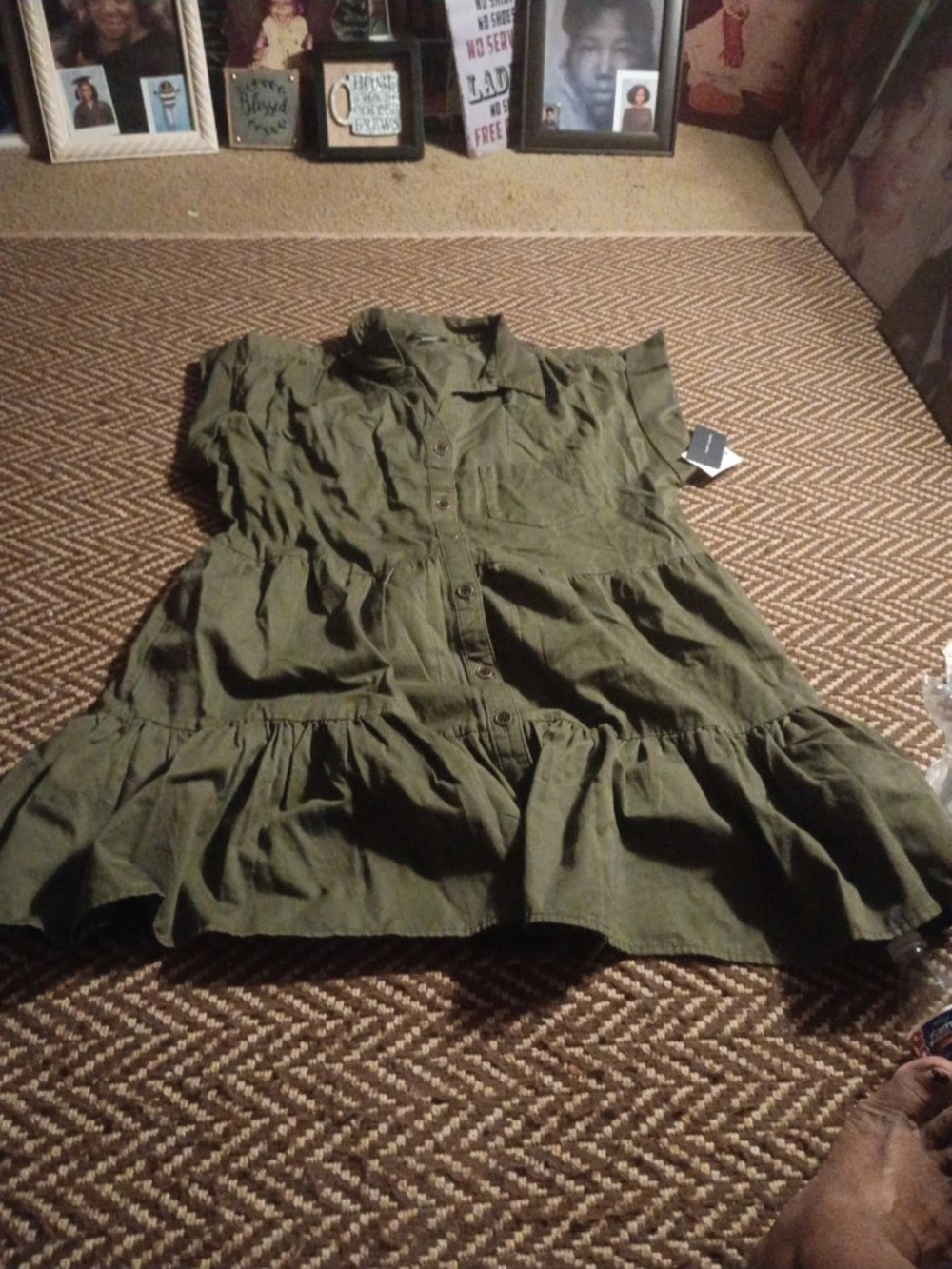 Tommy Hilfiger Olive Green Button-Front Utility Jacket